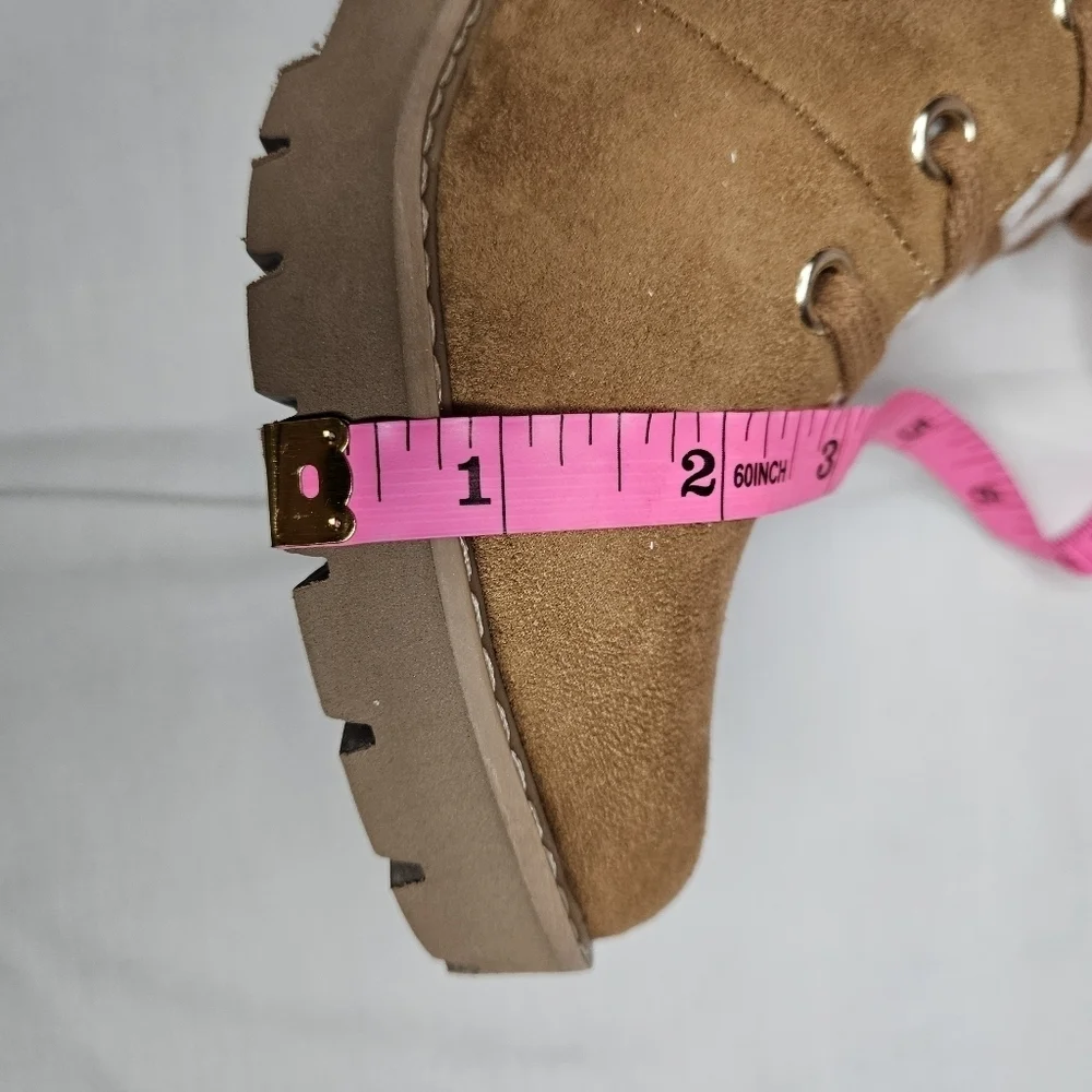 Giani Bernini Valentena Ankle Lugged Sole Combat Boots NWT Sz 7.5 Retail $130